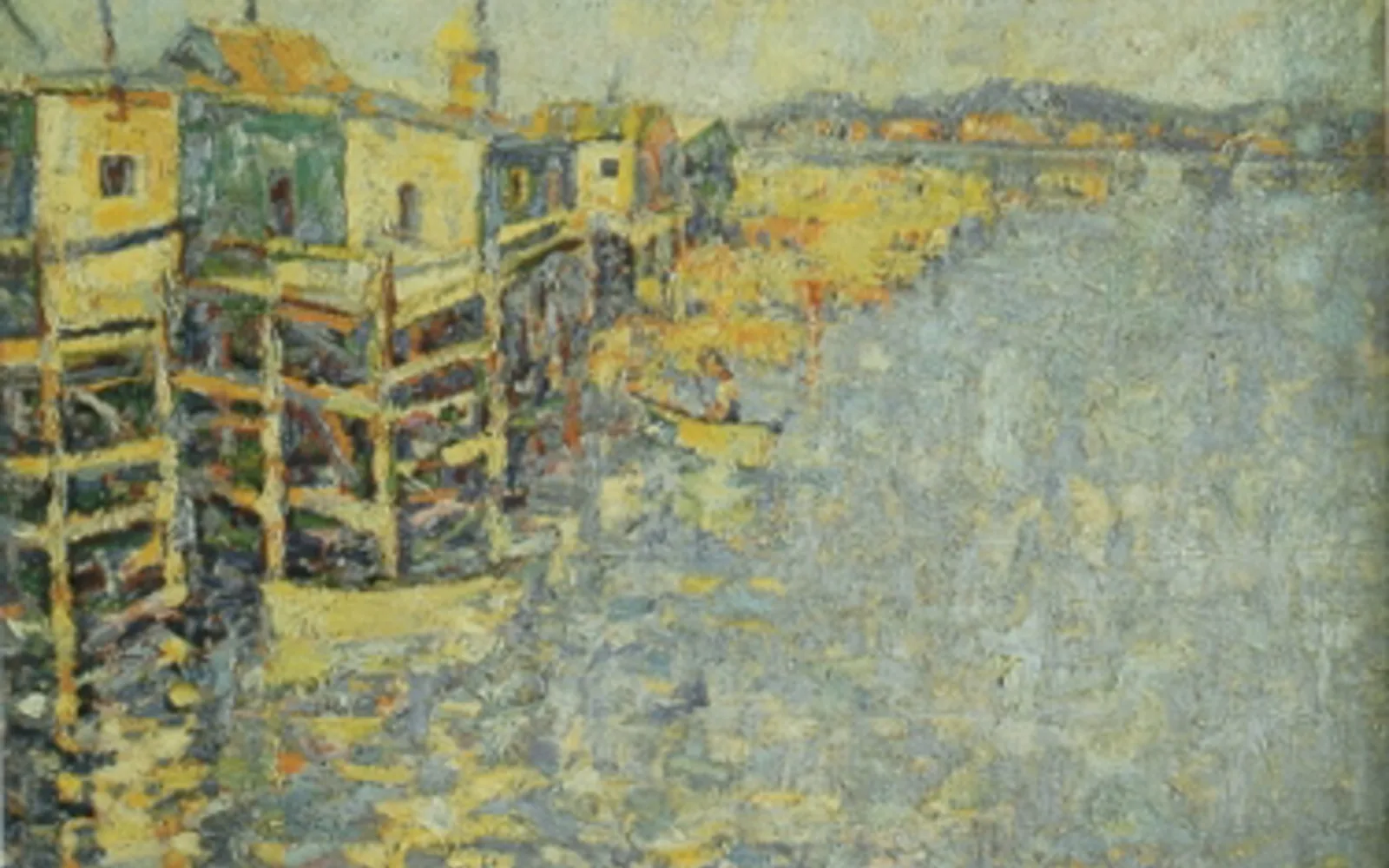 A painting of the Alameda waterfront by artist Selden Connor Gile